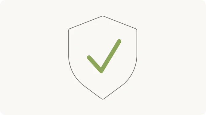 Shield with green tick indicating Flow's safety profile