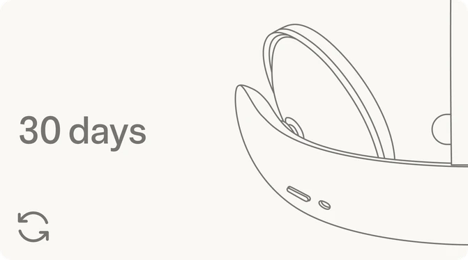Flow headset with 30-day money back guarantee graphic